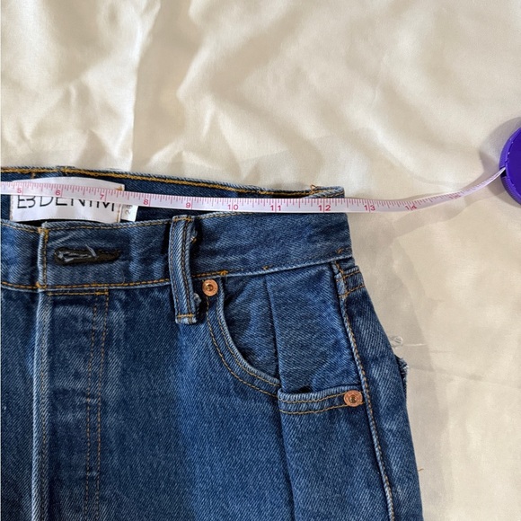 EB Denim Jeans High Rise Vintage Unraveled Split Hem Size 26 Redone‎ Levis - Picture 13 of 14